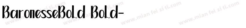 BaronesseBold Bold字体转换